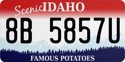 ID license plate 8B5857U