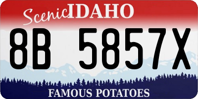 ID license plate 8B5857X
