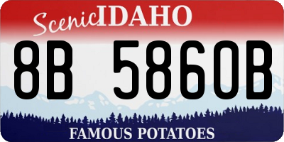 ID license plate 8B5860B