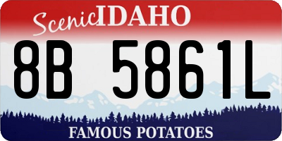 ID license plate 8B5861L