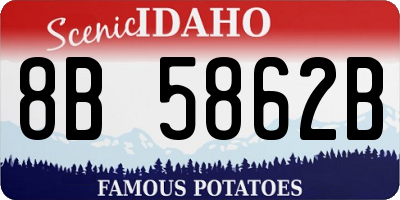 ID license plate 8B5862B
