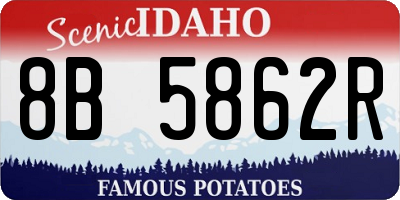 ID license plate 8B5862R