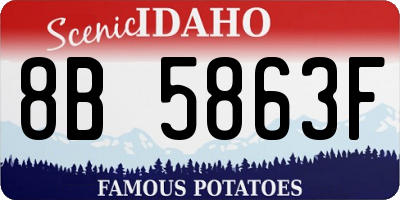 ID license plate 8B5863F