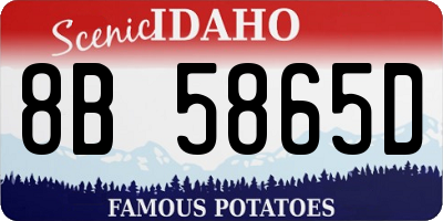ID license plate 8B5865D