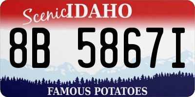 ID license plate 8B5867I