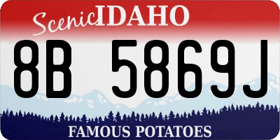 ID license plate 8B5869J