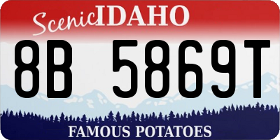 ID license plate 8B5869T