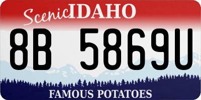 ID license plate 8B5869U