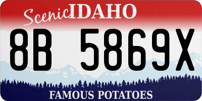ID license plate 8B5869X