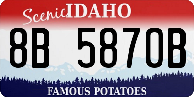 ID license plate 8B5870B