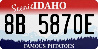 ID license plate 8B5870E