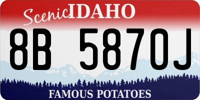 ID license plate 8B5870J