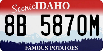 ID license plate 8B5870M