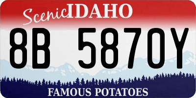ID license plate 8B5870Y