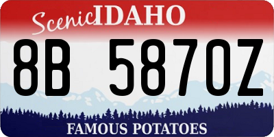 ID license plate 8B5870Z