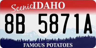 ID license plate 8B5871A