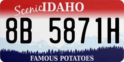 ID license plate 8B5871H
