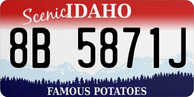 ID license plate 8B5871J