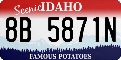 ID license plate 8B5871N