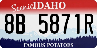 ID license plate 8B5871R