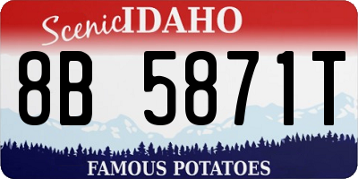 ID license plate 8B5871T