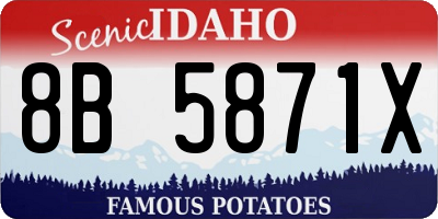 ID license plate 8B5871X