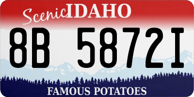 ID license plate 8B5872I