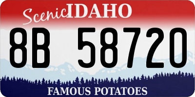 ID license plate 8B5872O