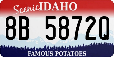 ID license plate 8B5872Q