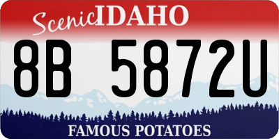 ID license plate 8B5872U