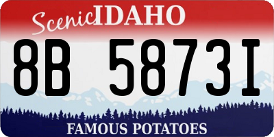 ID license plate 8B5873I