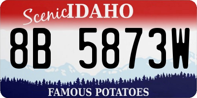 ID license plate 8B5873W