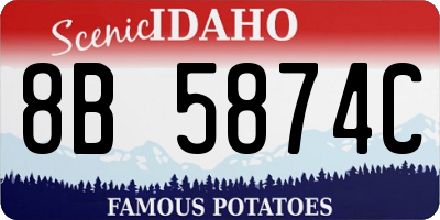 ID license plate 8B5874C