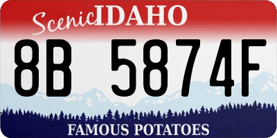 ID license plate 8B5874F