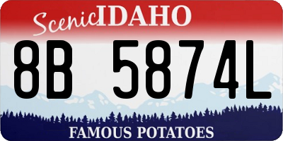 ID license plate 8B5874L