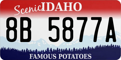 ID license plate 8B5877A