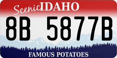 ID license plate 8B5877B