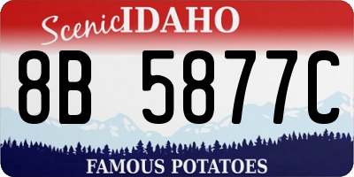 ID license plate 8B5877C