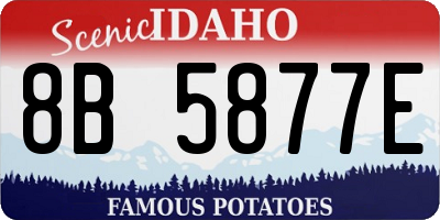 ID license plate 8B5877E