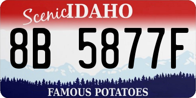 ID license plate 8B5877F