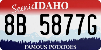 ID license plate 8B5877G