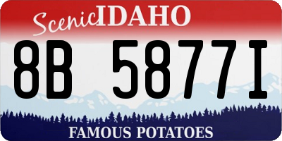 ID license plate 8B5877I