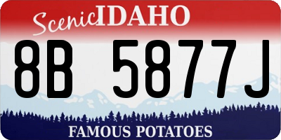 ID license plate 8B5877J