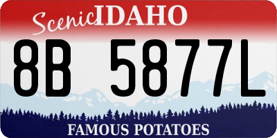 ID license plate 8B5877L
