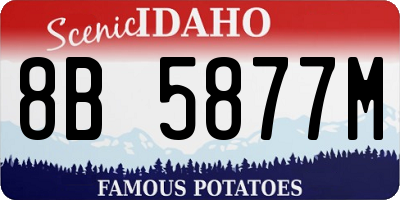 ID license plate 8B5877M