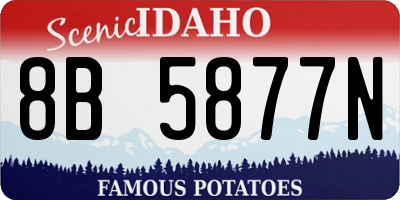 ID license plate 8B5877N