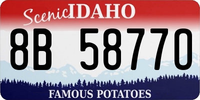 ID license plate 8B5877O