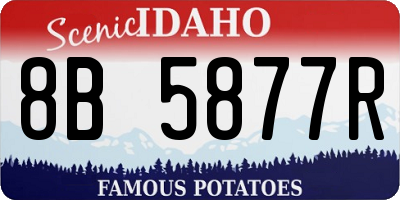 ID license plate 8B5877R