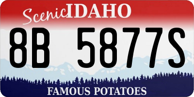 ID license plate 8B5877S