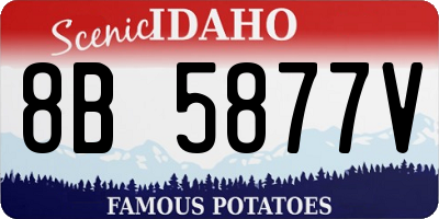 ID license plate 8B5877V